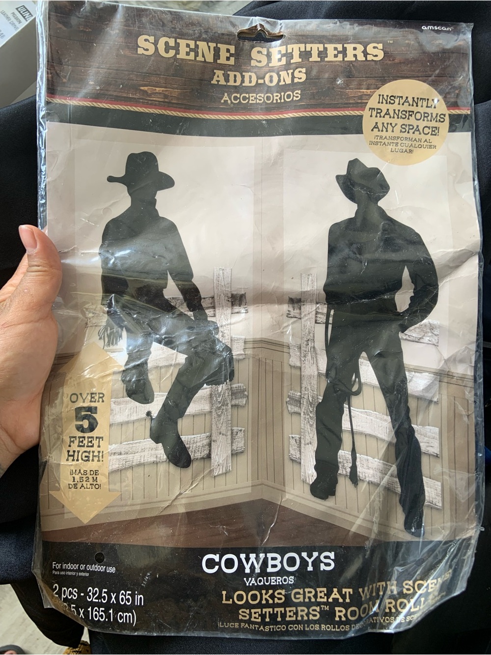 Cowboys Add-Ons - Black Cowboy Silhouettes backdrop